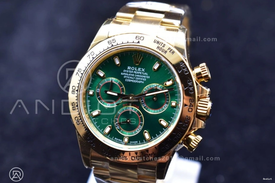 Daytona 1:1 Best Bracelet SA4130 116508 Edition Green Dial BTF YG on 0402